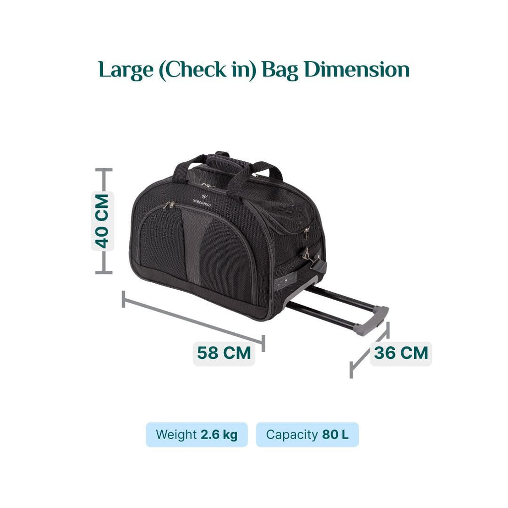 2-Wheel Trolley Duffle Bag