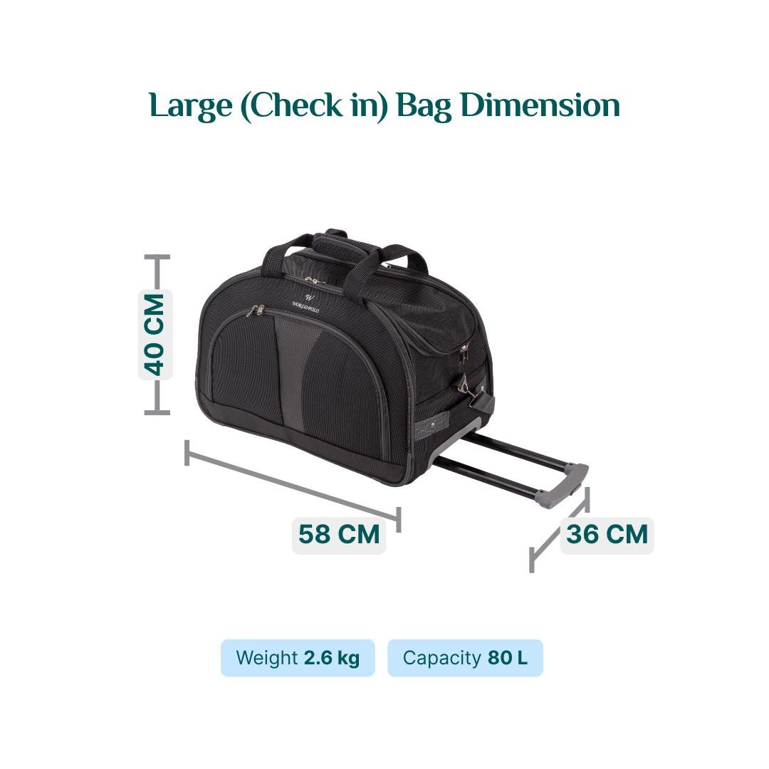 2-Wheel Trolley Duffle Bag