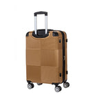 Double wheel expandable luggage gold back