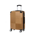 Double wheel expandable luggage gold front