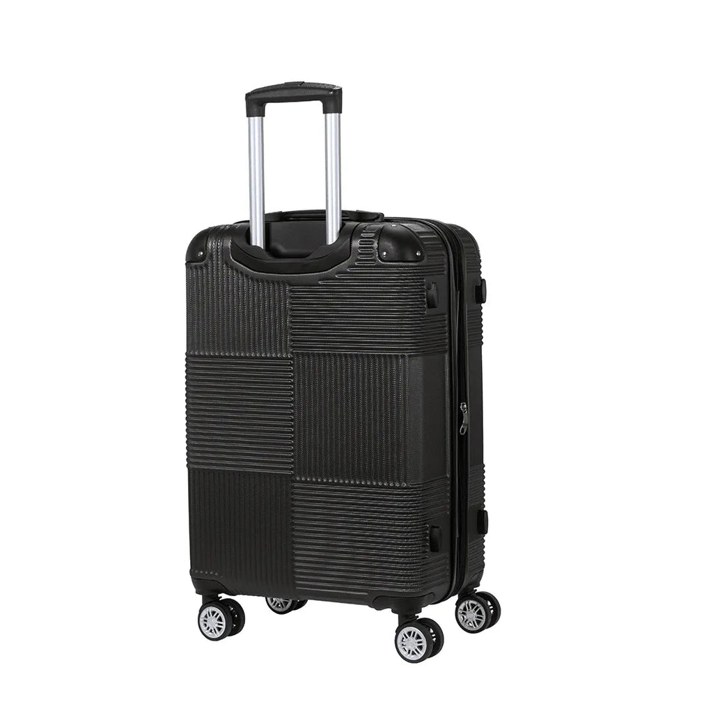 Double wheel expandable luggage grey back