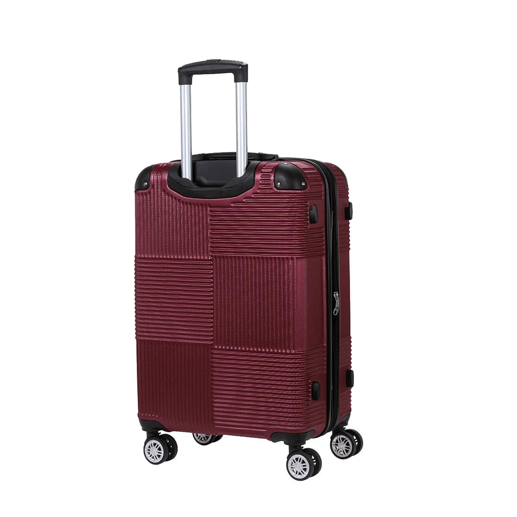 Double wheel expandable luggage red back