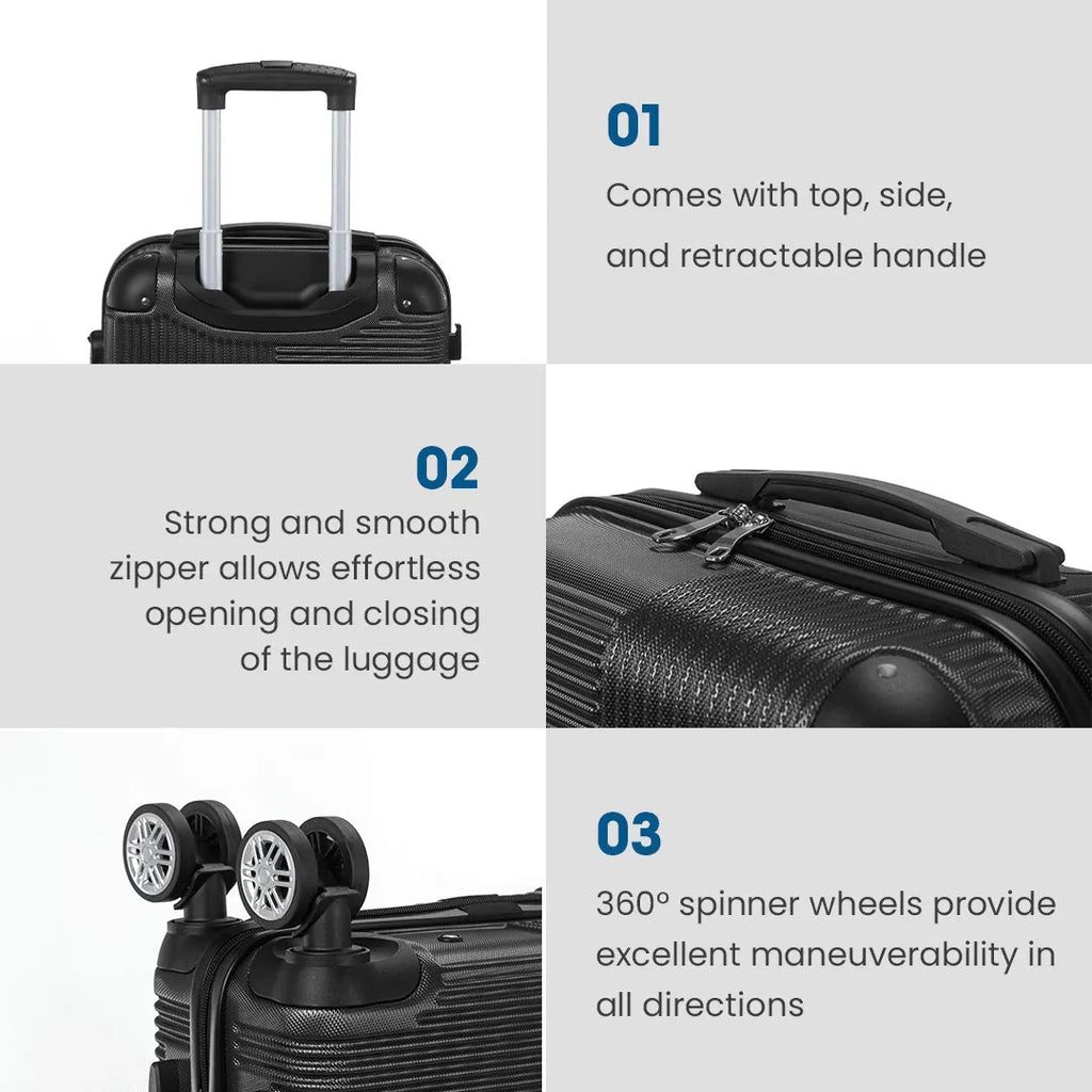 Double wheel luggage feature 1
