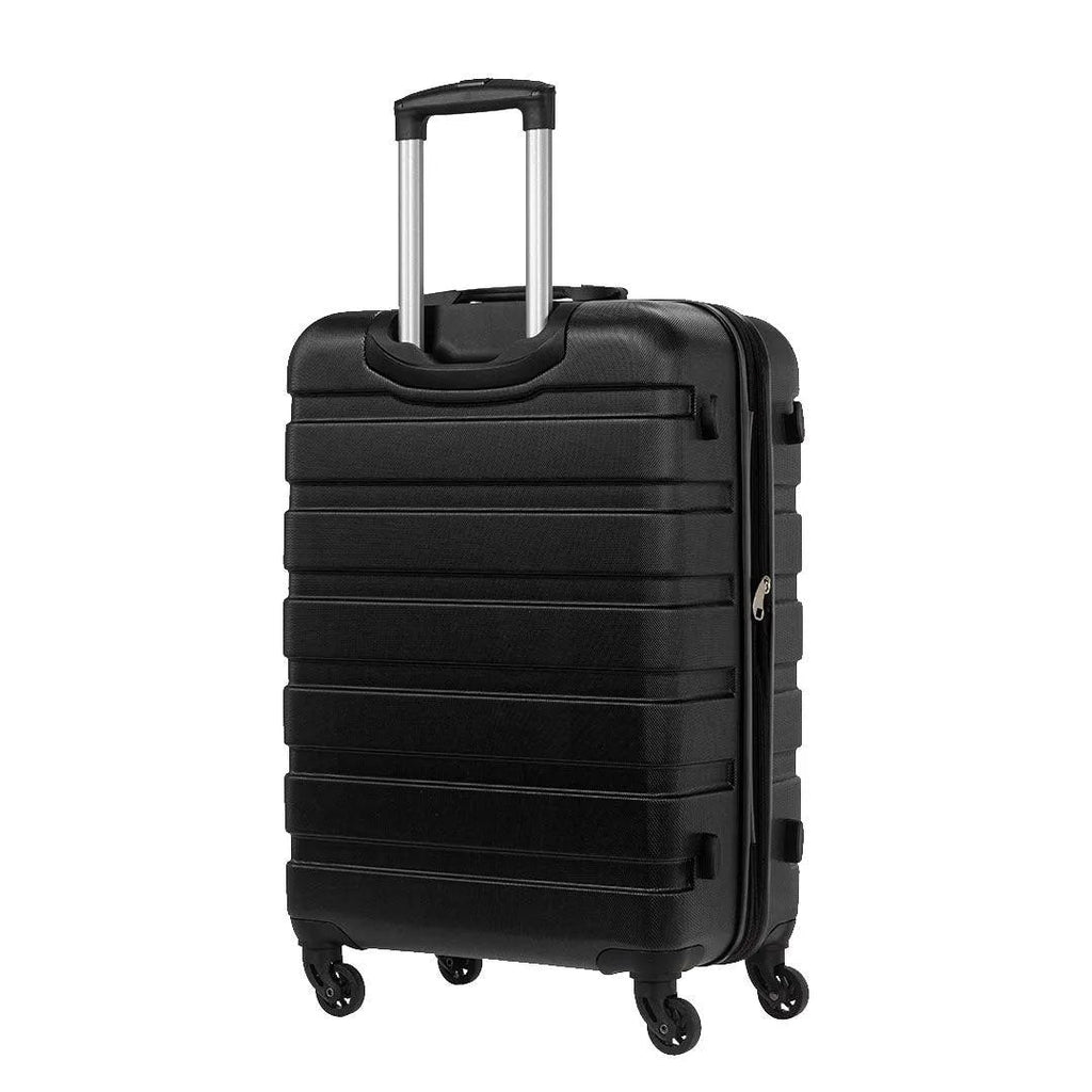 Single wheel luggage black back view