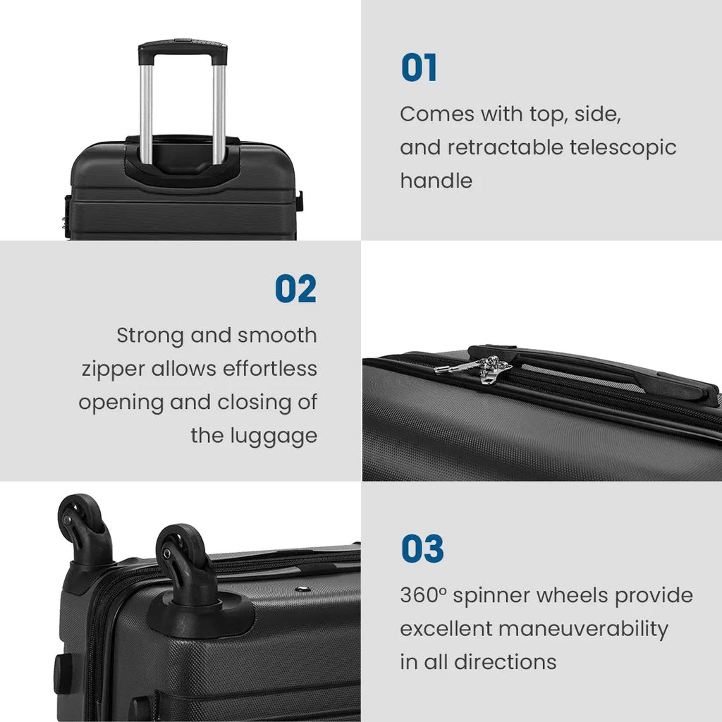 Single wheel luggage features 1