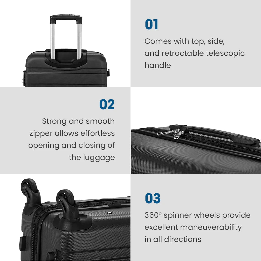 Single wheel luggage features 1