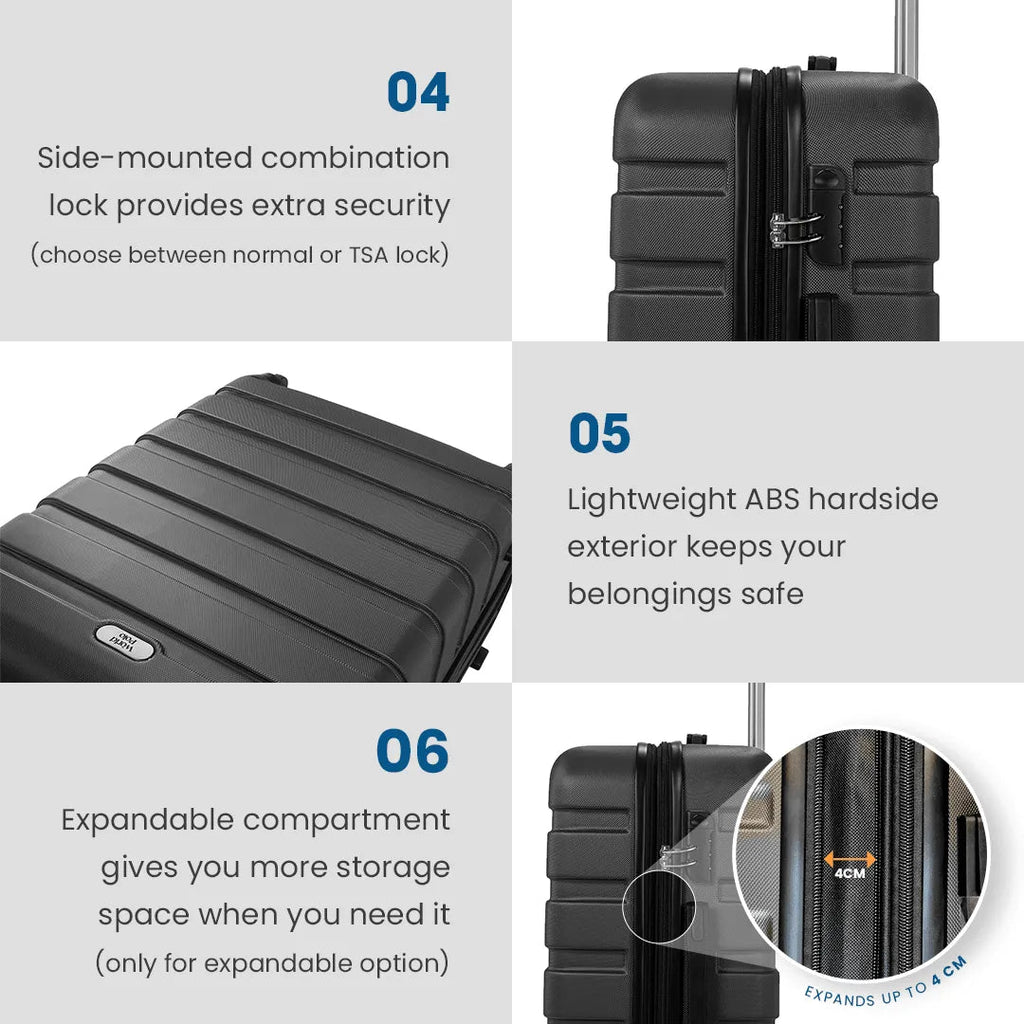 Single wheel luggage features 2