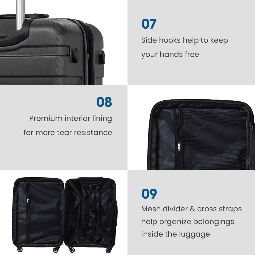 Single wheel luggage features 3