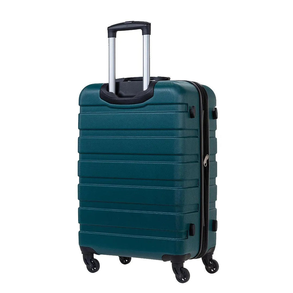 Single wheel luggage green back view