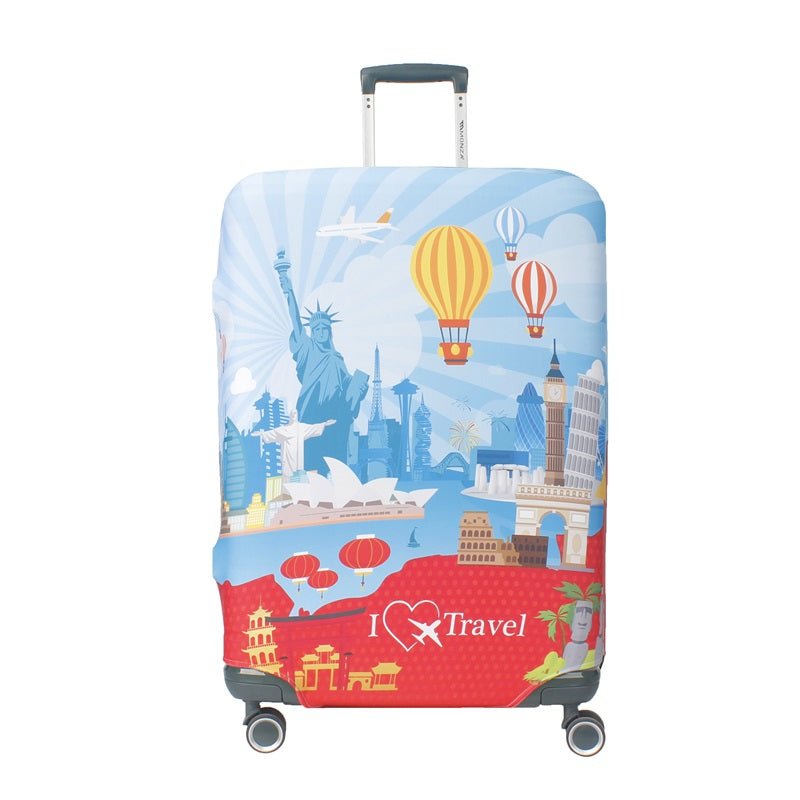 luggage cover with balloon print