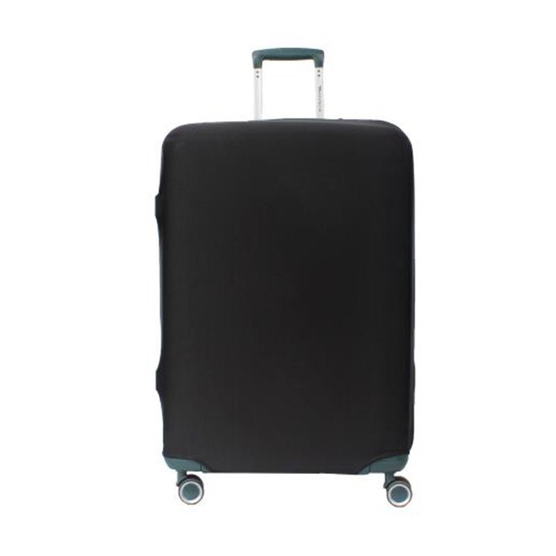 luggage cover with black print